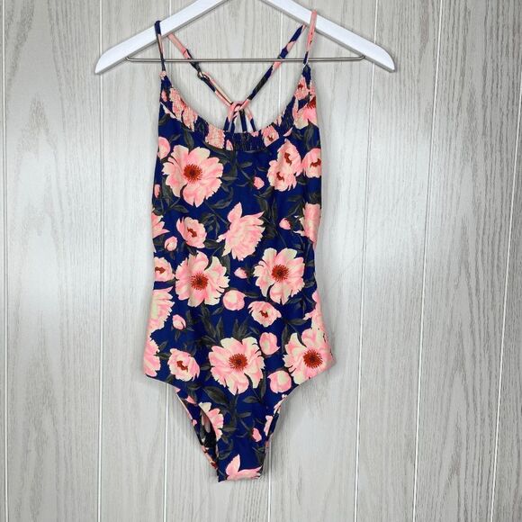 Tori Praver Floral One Piece Strappy Swimsuit Women's Size Medium - Picture 1 of 5
